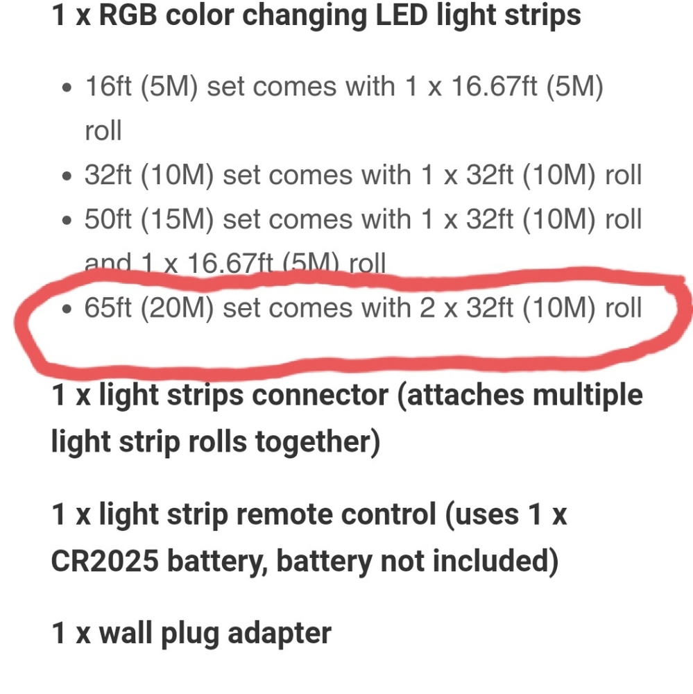 🆕️65ft Color Changing LED Light Strip (Remote) - Picture 10 of 10